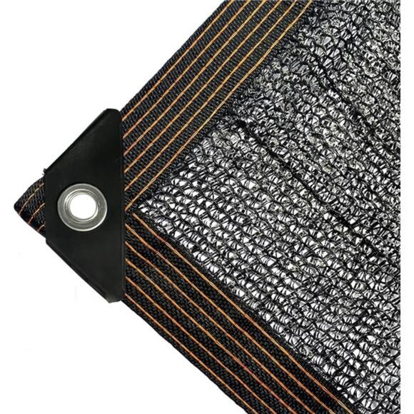 50% Black Shade Cloth, 20 x30 FT Durable Mesh Tarp with Grommets,Garden Sunblock - Picture 4 of 7